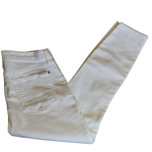 7 For All Mankind White Ankle Cropped Jeans - Picture 7 of 11